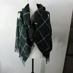 Madewell Women's Green White Wearable Scarf Shawl One size